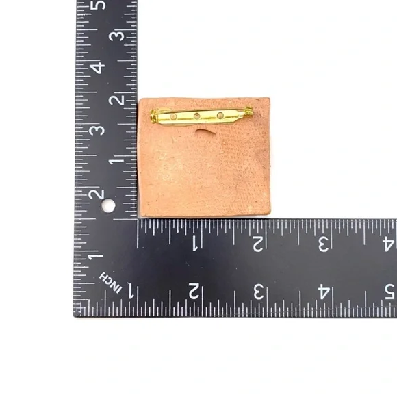 Handmade Dog Pottery Pin Brooch - Picture 6 of 6